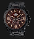 Casio Edifice EFR-538BK-5AVUDF Chronograph Brown Dial Black Stainless Steel Strap-0