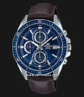 Casio Edifice EFR-S565L-2AVUDF Chronograph Men Blue Dial Brown Leather Strap-0