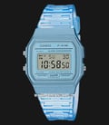 Casio General F-91WS-2DF Digital Dial Light Blue Clear Rubber Band-0