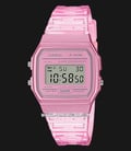 Casio General F-91WS-4DF Digital Dial Light Pink Clear Rubber Band-0