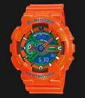 Casio G-Shock GA-110A-4DR Multi Color Digital Analog Dial Orange Resin Strap-0