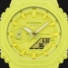 Casio G-Shock X ITZY GA-2100-9A9DR Tone On Tone Series Analog Digital Dial Neon Yellow Resin Band-6