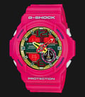Casio G-Shock GA-310-4ADR Multi Color Digital Analog Dial Pink Neon Resin Strap-0