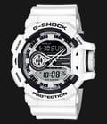 Casio G-Shock GA-400-7ADR Digital Analog Dial White Resin Band-0