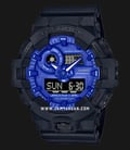 Casio G-Shock GA-700BP-1ADR Blue Paisley Digital Analog Striking Blue Dial Black Resin Band-0