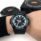 Casio G-Shock Special Color Models GAS-100PC-1ADR Black Digital Analog Dial Dual Color Resin Band-3