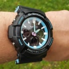 Casio G-Shock Special Color Models GAS-100PC-1ADR Black Digital Analog Dial Dual Color Resin Band-4
