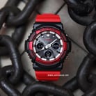 Casio G-Shock GAS-100RB-1ADR Special Color Models Digital Analog Dial Red Resin Band-1