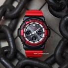 Casio G-Shock GAW-100RB-1AJF Multiband 6 Black Dial Red Resin Band-1
