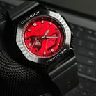 Casio G-Shock GM-2100B-4ADR CasiOak Metal Covered Red Analog Digital Dial Black Resin Band-6