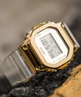 Casio G-Shock GM-5600SG-9DR Gold Ingot Collection Square Metal Covered Digital Dial Clear Resin Band-3