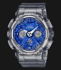 Casio G-Shock GMA-S120TB-8ADR Translucent Gray with Metallic Blue Dial Grey Transparent Resin Band-0