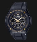 Casio G-Shock GST-S300GL-1ADR G-Steel Men Digital Analog Dial Black Leather Strap-0
