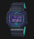 Casio G-Shock GW-B5600BL-1DR 90’S Blue and Purple Accent Series Digital Dial Black Resin Band-0