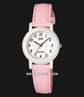 Casio General LQ-139L-4B1DF Ladies White Dial Pink Leather Band-0