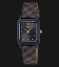 Casio General LQ-142LB-1ADF Analog Black Dial Patterned Leather Band-0