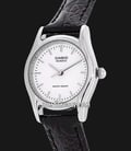 Casio General LTP-1094E-7ARDF Enticer Ladies White Dial Black Leather Band-1