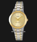 Casio General LTP-1128G-9ARDF Ladies Analog Gold Dial Dual Tone Stainless Steel Band-0