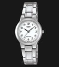 Casio General LTP-1131A-7BRDF Enticer Ladies White Dial Stainless Steel Band-0