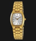 Casio General LTP-1169N-7ARDF Ladies Silver Dial Gold Stainless Steel Band-0