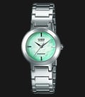 Casio General LTP-1191A-3CDF Enticer Ladies Green Pearl Dial Stainless Steel Band-0