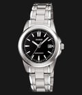 Casio General LTP-1215A-1A2DF Enticer Ladies Black Dial Stainless Steel Band-0