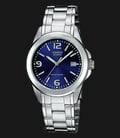 Casio General LTP-1215A-2ADF Enticer Ladies Blue Dial Stainless Steel Band-0