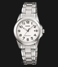 Casio General LTP-1215A-7B2DF Enticer Ladies White Dial Stainless Steel Band-0