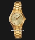 Casio General LTP-1275G-9ADF Enticer Ladies Gold Dial Gold Stainless Steel Strap-0