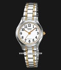 Casio General LTP-1275SG-7BDF Enticer Ladies White Dial Dual Tone Stainless Steel Band-0