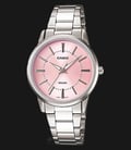 Casio General LTP-1303D-4AVDF Enticer Ladies Pink Dial Stainless Steel Band-0