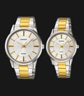 Casio General LTP-1303SG-7AVDF_MTP-1303SG-7AVDF Couple Silver Dial Dual Tone Stainless Steel Band-0