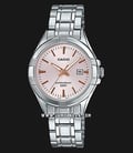 Casio General LTP-1308D-4AVDF Enticer Ladies Pink Dial Stainless Steel Band-0