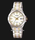 Casio General LTP-1308SG-7AVDF Enticer Ladies White Dial Dual Tone Stainless Steel Band-0