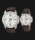 Casio General LTP-1314L-7AVDF_MTP-1314L-7AVDF Couple White Dial Dark Brown Leather Band-0