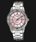 Casio LTP-1358D-4AVDF Enticer Ladies Pink Dial Stainless Steel Strap-0