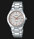 Casio General LTP-1410D-7A2VDF Ladies White Dial Stainless Steel Band-0