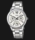 Casio LTP-2085D-7AVDF Enticer Ladies Silver Dial Stainless Steel Strap-0