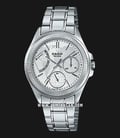 Casio LTP-2089D-7A2VDF Enticer Ladies Silver Dial Stainless Steel Strap-0
