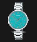 Casio General LTP-E07D-3ADR Ladies Zodiac Times Tosca Dial Stainless Steel Band-0