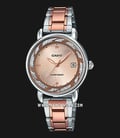 Casio LTP-E120RG-9ADF Enticer Ladies Rose Gold Dial Dual Tone Stainless Steel Strap-0