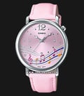 Casio General LTP-E123L-4ADF Ladies Pink Dial Pink Leather Strap-0