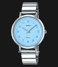 Casio General LTP-E139D-2BVDF Enticer Ladies Blue Dial Stainless Steel Strap-0