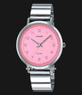 Casio General LTP-E139D-4BVDF Enticer Ladies Pink Dial Stainless Steel Strap-0