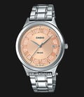 Casio LTP-E141D-9AVDF Enticer Ladies Rose Gold Dial Stainless Steel Strap-0
