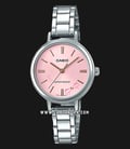 Casio LTP-E146D-4ADF Enticer Ladies Pink Dial Stainless Steel Strap-0