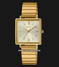 Casio General LTP-E155G-9ADF Enticer Ladies Gold Dial Gold Stainless Steel Strap-0