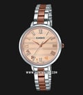 Casio General LTP-E160RG-9ADF Enticer Ladies Soft Brown Dial Dual Tone Stainless Steel Band-0