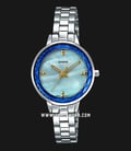 Casio General LTP-E162D-2ADF Ladies Blue Mother Of Pearl Dial Stainless Steel Band-0