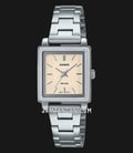 Casio General LTP-E176D-4AVDF Ladies Beige Dial Stainless Steel Band-0